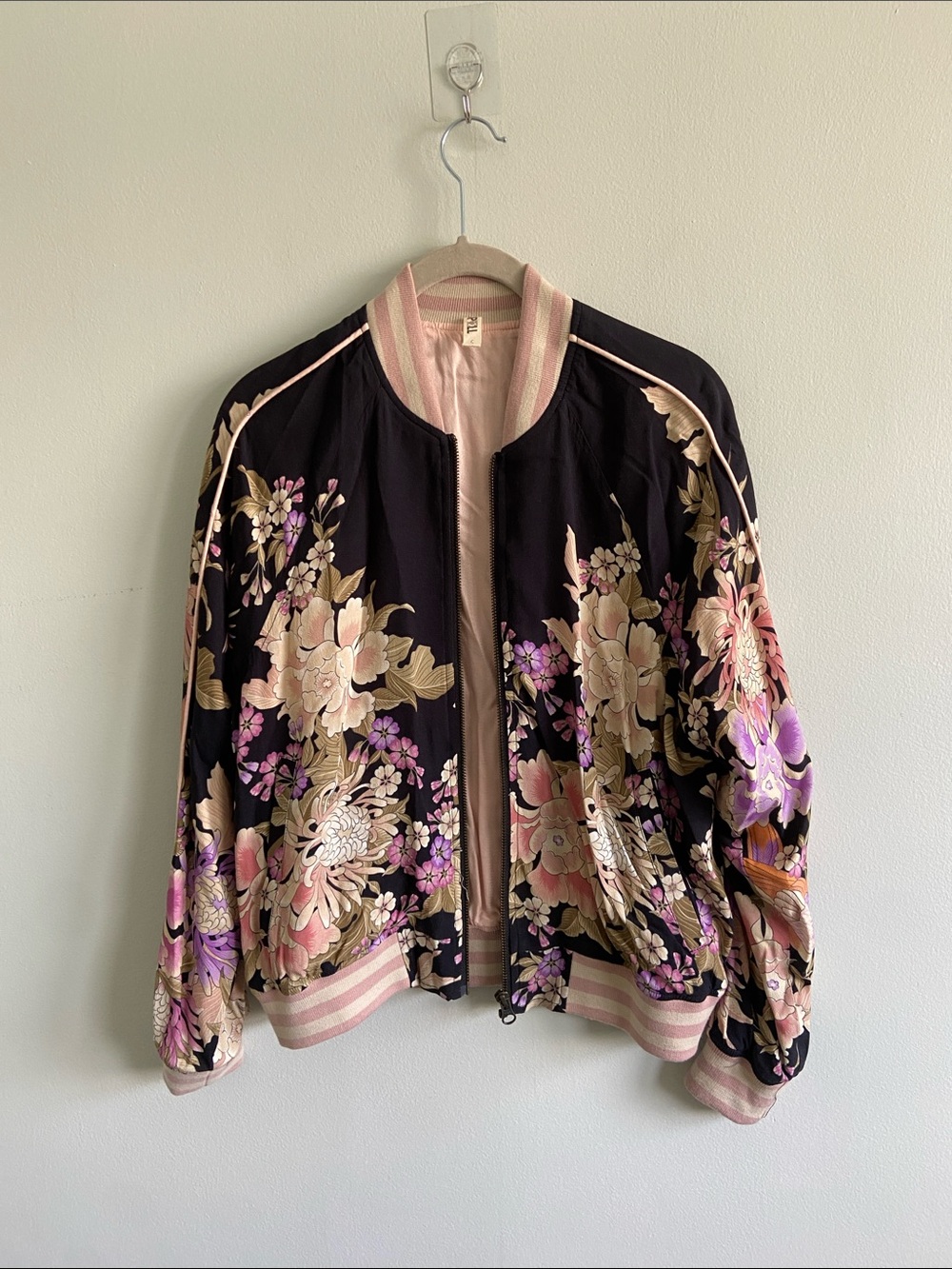 Spell & The Gypsy Collective Blue Skies floral bomber jacket RARE